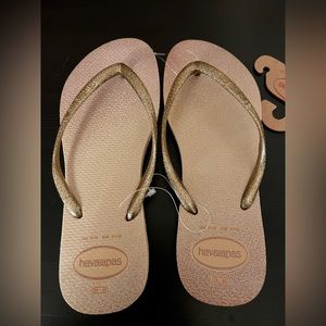 HAVIANAS SLIM GLOSS SANDAL GOLDEN 9/10